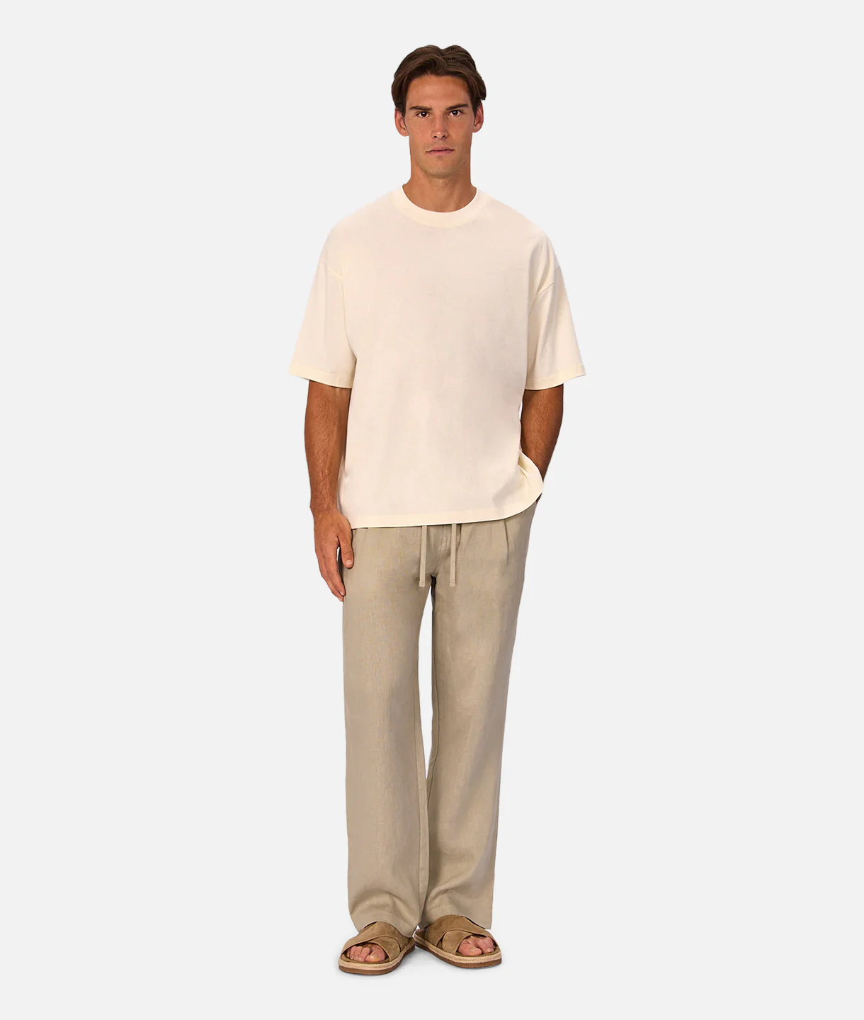 The Catania Linen Pant - Shallot