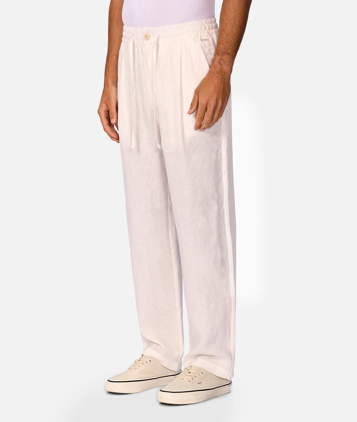 The Catania Linen Pant - Winter White