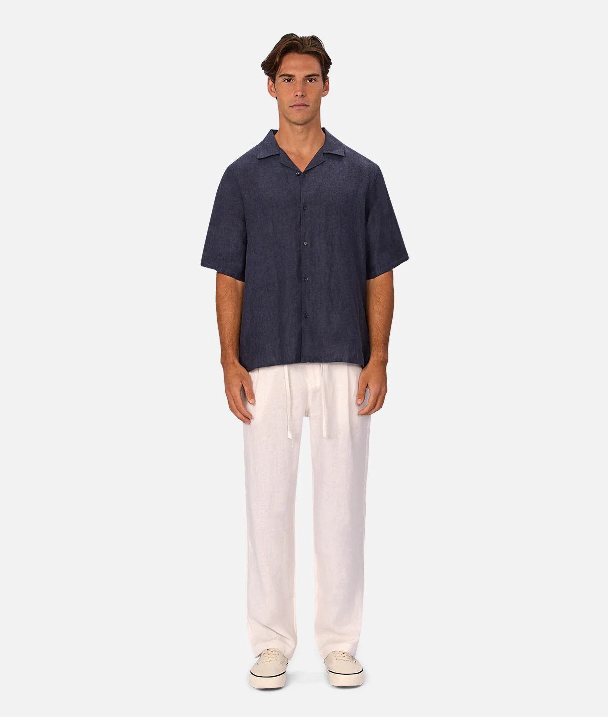 The Catania Linen Pant - Winter White