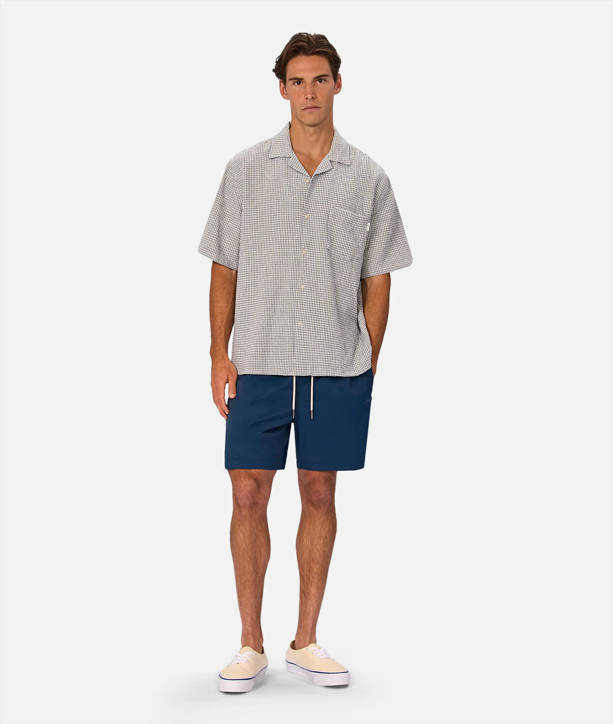 The Cornella Short Sleeve Shirt - Petrol Combo