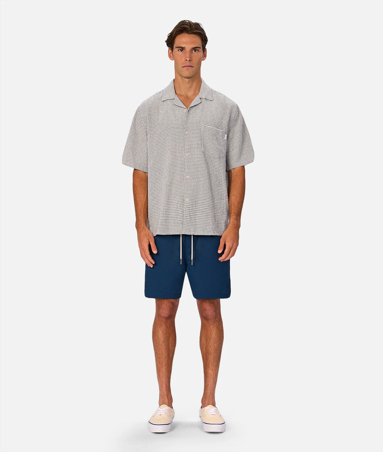 The Cornella Short Sleeve Shirt - Petrol Combo