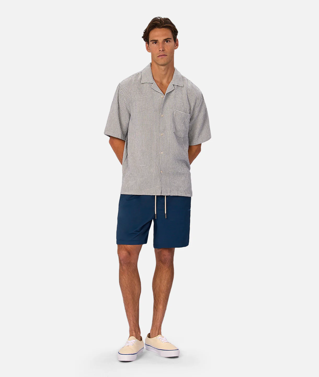 The Cornella Short Sleeve Shirt - Petrol Combo