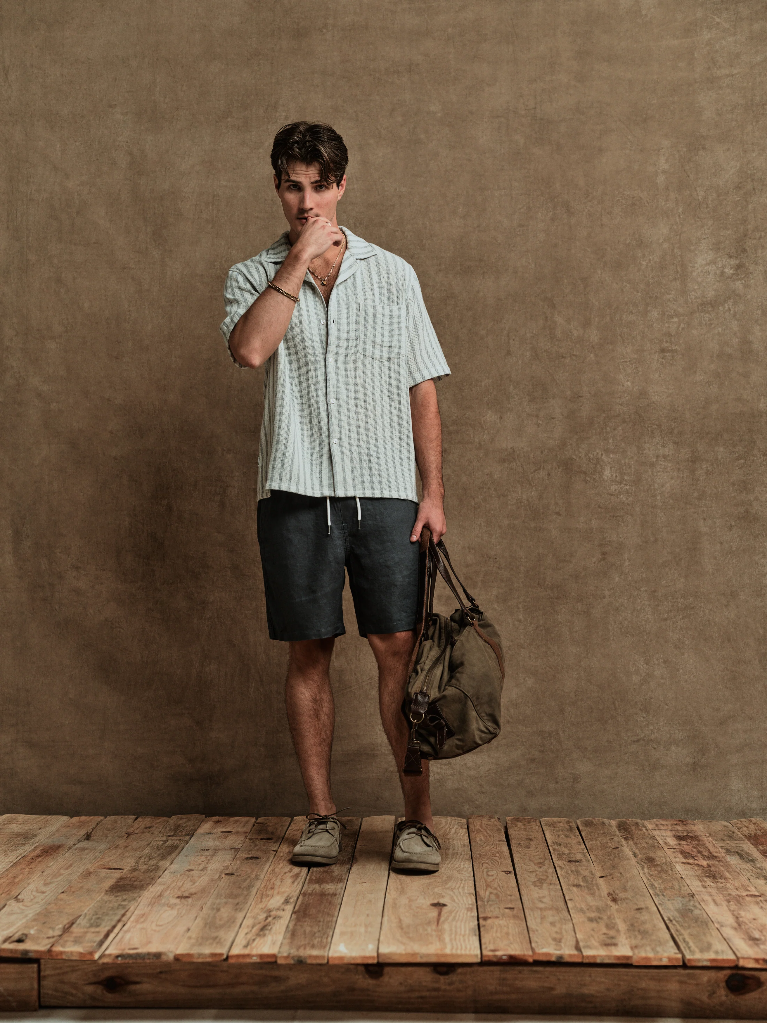 The Cresta Short Sleeve Shirt - Mint / Aqua